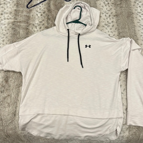 Tops Under Armour White Hoodie Shirt Poshmark